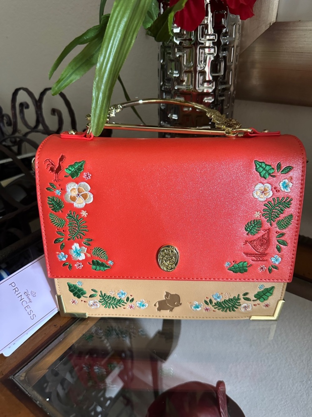 Disney Moana Loungefly Embroidered Top-Handle Women’s Bag crossbody. NWT